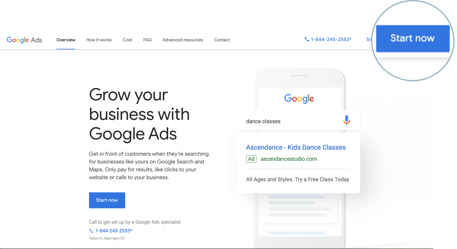 Google Ads new account sign up